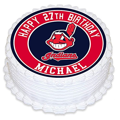 Cleveland Indians Baseball Edible Image Cake Topper Personalized ...