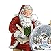 The Bradford Exchange Thomas Kinkade Santa's Checking His List Musical Sculpture with Swirling Snow