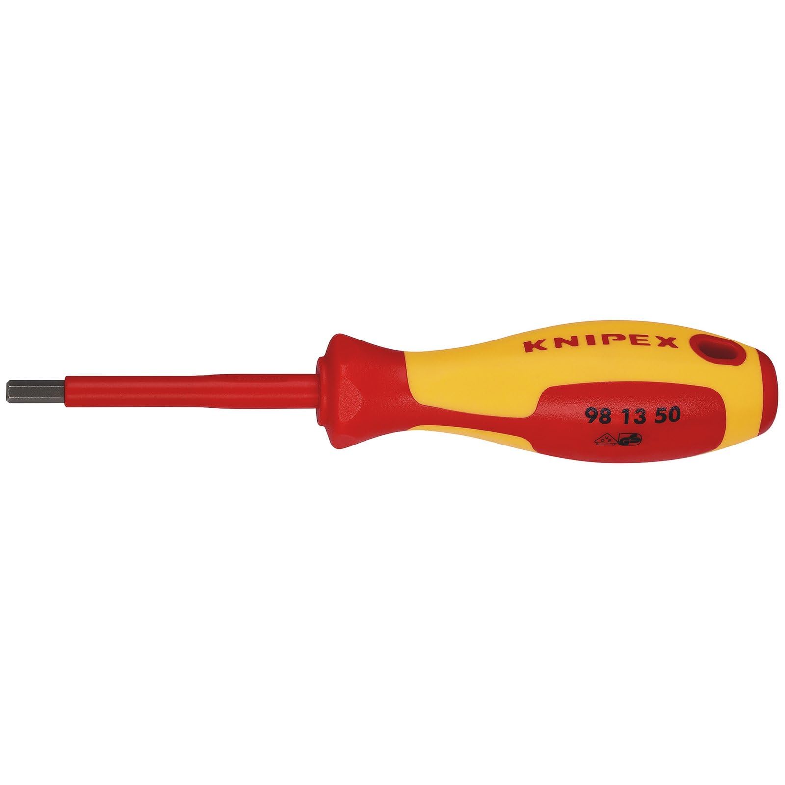 KNIPEX 98 13 50 VDE Insulated Hexagon Screwdriver, 5.0 x 75mm