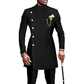 African Suits for Men Single Breasted Blazer and Pants 2 Piece Set Dashiki Outfits Ankara Attire for Wedding