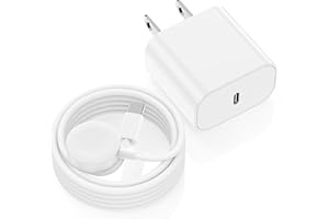 QALIRVIS USB C Apple Watch Charger,[MFi Certified] iPhone Fast Magnetic iWatch Charger 6ft USB C Charging Cable Cord Long and Type C Wall Charging Block for Apple Watch Series 10/9/Ultra/8/7/SE/SE2/6/5/4/3/2/1