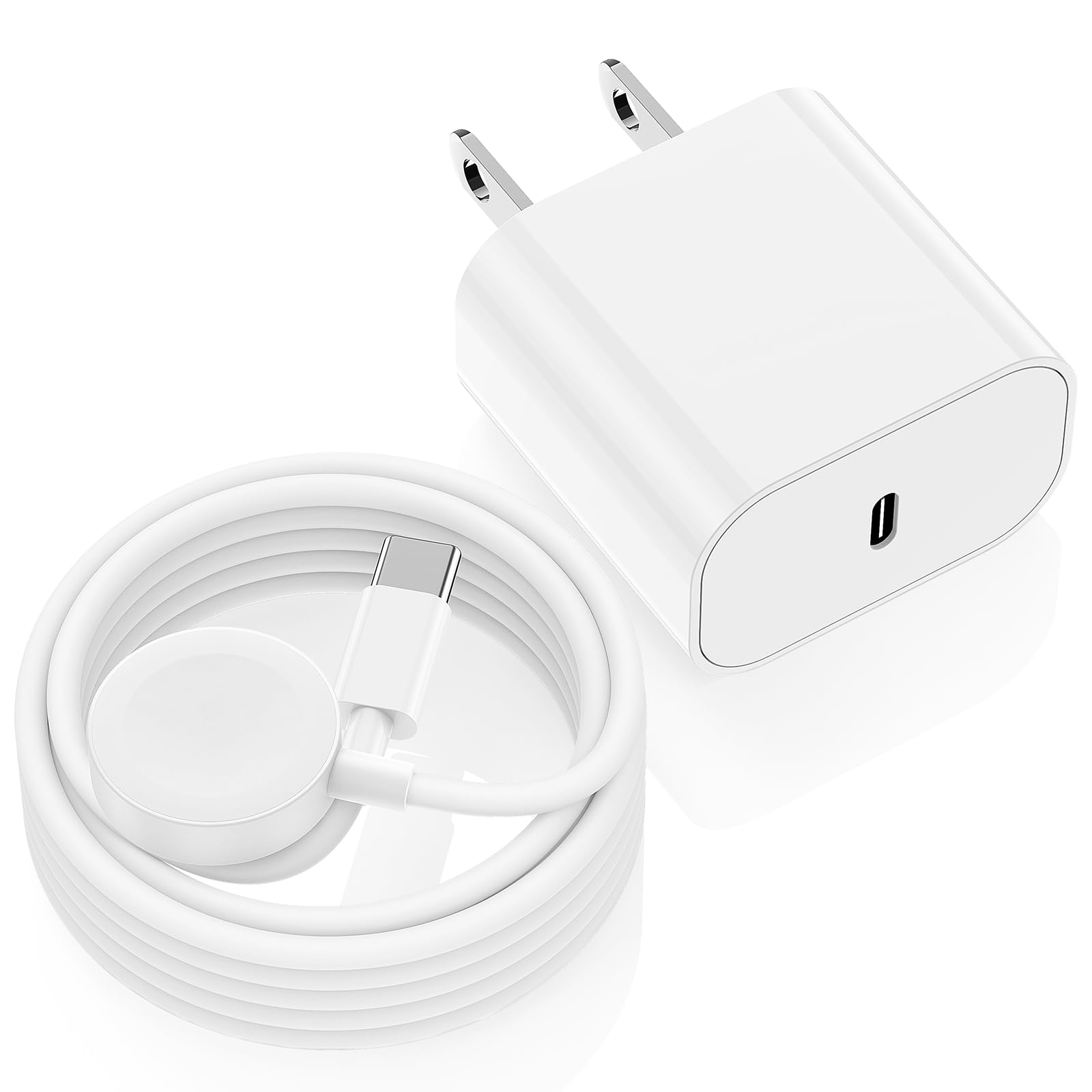 USB C Apple Watch Charger,[MFi Certified] iPhone Fast Magnetic iWatch Charger 6ft USB C Charging Cable Cord Long and Type C Wall Charger Block for Apple Watch Series 11/10/9/Ultra/8/7/SE/SE2/6/5/4/3/2