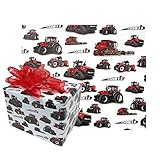 Case IH Gift Wrapping Paper w/ Tractors White