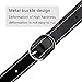 Mugig leather guitar strap guitar accessory adjustable from 127 cm to 145 cm in length with 8 cm wide pad sturdy suitable for all electric guitar and bass black/brown (black)