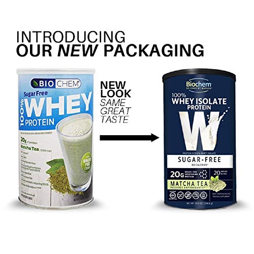 Biochem 100 Whey Isolate Protein 10.5 oz Sugar Free Matcha Tea