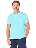 Nautica mens Solid Crew Neck Short-sleeve Pocket