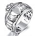 Sobly Jewelry Men's Stainless Steel Claddagh Heart Crown Ring with Celtic Knot Eternity Design (12)