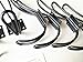 12 Pieces Black Big Wall Mounted Rustic Hook Robe Hooks Double Coat Hangers and 50 Pieces Screws for Rack Hanging Wire Hook Decorative Holder Heavy Duty Metal Door Storage Closet