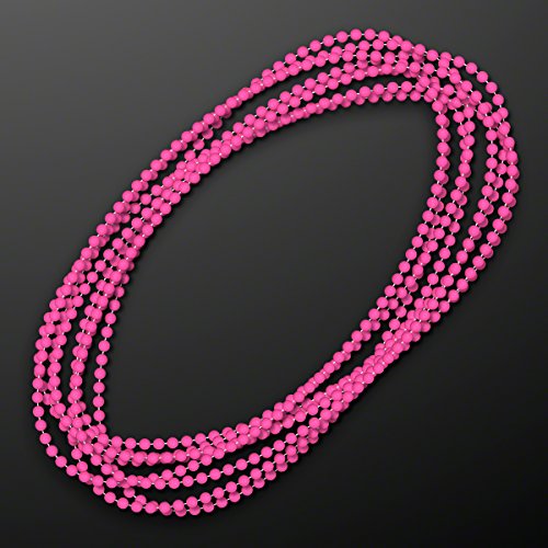 Pink Round Ball Mardi Gras Bead Necklaces (Set of 144)