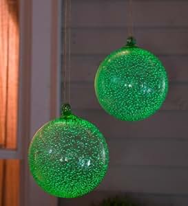 Amazon.com : Glowing Ball Glass Garden Ornament : Suncatchers : Garden