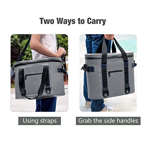 Homitt 20 Cans Soft Pack Cooler Insulated Soft Sided Cooler with Hard