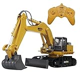 HuiNa 2.4Ghz Alloy 11 Channel Crawler Full-Function Excavator, Radio Remote Control Construction Truck R/C RTR (Excavator)