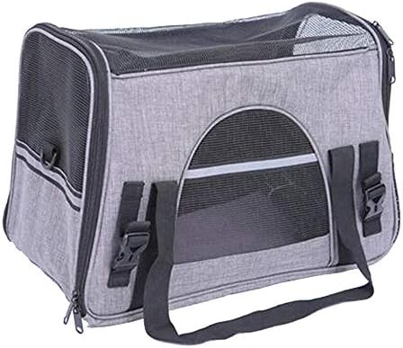 Soft-Sided Large Pet Carrier, Airline Approved Travel Tote with Cozy and Soft Dog Bed,Portable,Collapsible,Travel Friendly (Gray)