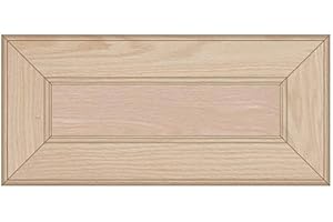 Kendor Unfinished Oak Mitered Flat Panel Drawer Front, 6H x 13W