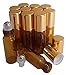 Zhiliusha 5ml Roll on Glass Bottle-Set of 12 Essential Oil Roller Bottles with Stainless Steel Roller Balls, Golden Plastic Caps and Plastic Droppers for Perfume, Aromatherapy & Essential Oils