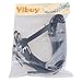 Yibuy Adjustable Accordion Shoulder Strap Set PU leather Black Set of 2