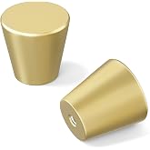 homdiy 10 Pack Gold Dresser Knobs Small Gold Drawer Knobs | Aluminum, Screws Included, Suitable for Cabinets, Dressers, Drawers, Jewelry Boxes, and Small Storage Cabinets