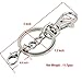 6 Pieces/Pack Metal Swivel Lanyards Snap Hooks Lobster Clasps with Key Rings for Kechain Handbag Jewelry Findings (Silver)