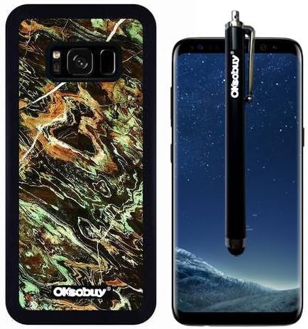 Galaxy S8 Case, Dark Green Rings Marble Texture Case, OkSoBuy Ultra Thin Soft Silicone Case for Samsung Galaxy S8 - Dark Green Rings Marble Texture
