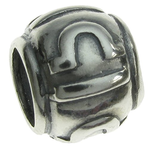 Queenberry Sterling Silver Zodiac Libra European Style Bead Charm