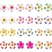Mudder 24 Pieces Hawaiian Plumeria Flower Hair Foam Hawaii Hair Clips (2.75 Inch)
