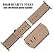 Yichan Woven Nylon Fabric Wrist Strap Replacement Band with Classic Square Stainless Steel Buckle for Apple iWatch Series 1 / 2,Sport & Edition,42mm,Toasted Coffee and Caramel