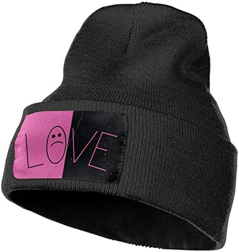 Lil Peep Cuffed Plain Skull Knit Hat Cap - Warm, Stretchy & Soft Winter Beanie Hats for Men & Women