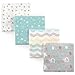Luvable Friends Unisex Baby Cotton Flannel Receiving Blankets, Basic Elephant 4-Pack, One Size primary