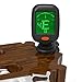MIMIDI USB Rechargeable Clip-on Tuner, LCD Display Cobra Tuner for Guitar, Bass, Violin, Ukulele, Chromatic (Black)