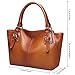 S-ZONE Women's Vintage Genuine Leather Shoulder Bag Handbag Crossbody Bag Ladies Purse Large Capacity
