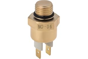The Lord of the Tools 1Pc M14x1.5 Water Temperature Sensor 12V Radiator Fan Switch On 90?(194°F) Off 80?(176°F) Engine Temperature Sensor Brass