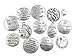 Kinteshun Lettering Sayings Charm Hang Tag Quote Message Verses Charm Pendant for DIY Necklace Bracelet Jewelry making Accessaries(12pcs,Antique Silver Color)
