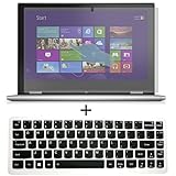 CaseBuy® 2-in-1 Black Soft Silicone US Layout Keyboard Skin Cover + 13.3-Inch High Definition Screen Protector Guard Film Cover Skin for Lenovo Yoga 3 Pro Windows 8 Convertible Ultrabook Tablet - Retail Packaging