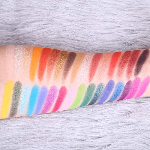 39 Colors High Pigmented Shimmer Matte Eyeshadow Makeup Palette Set Full Spectrum Artist Waterproof Creamy Blendable Eye Shadow Cosmetics Kit (1 Set) - Thumbnail 4
