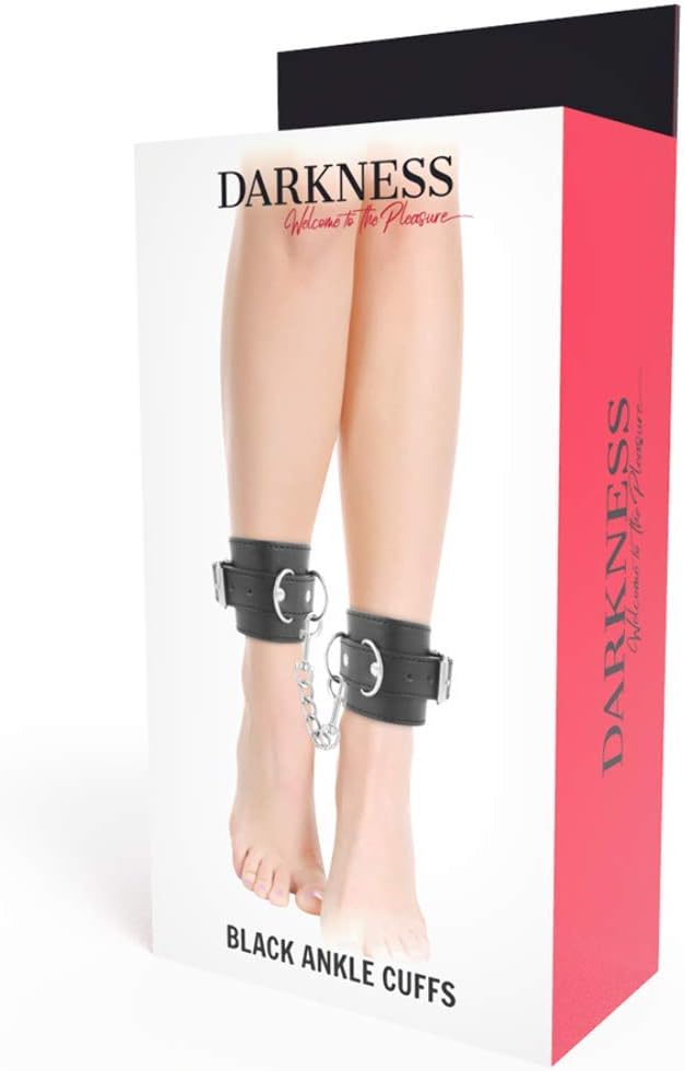 Darkness Darkness Adjustable Black PU Leather Ankle Cuffs 80g - Image 4