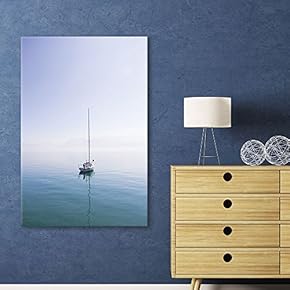 A Lone Boat on Peaceful Sea