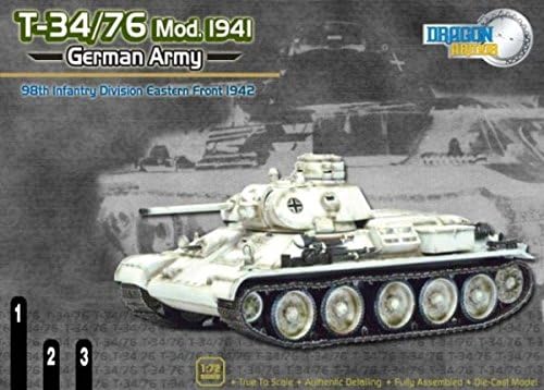 Dragon 1:72 Captured T-34/76 Mod.1941 98.Infanterie-Division German Army #60152* by Dragon Armor