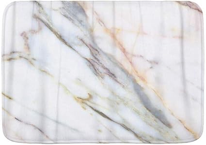 AoLismini Badematte Badezimmerteppiche, braune abstrakte Marmor