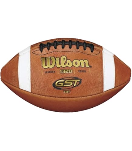 Amazon.com : Wilson GST Leather Game Football - Brown