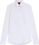 HUGO Mens Kenno Slim Fit Printed Cotton Poplin Shirt