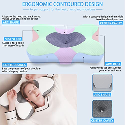 Home4me Cervical Pillow Memory Foam Pillow for Neck and Shoulder Pain
