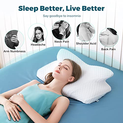 LINSY HOME Cervical Pillow for Neck Pain, Orthopedic Ergonomic Pillow