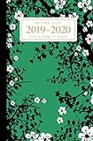 September - August 2019 To 2020 Daily - Weekly Planner: Mini Student Calendar; Green Cherry Blossoms Cover by SWON Publishing