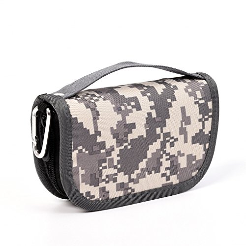 ToasisFishing Lure Storage Wrap Bag Spinner Baits Wallet Case (Camo)