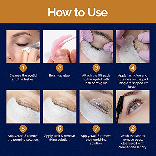 AYASAL Luxury Lash Lift Kit Eyelash Perm Kit, 10 Uses, Complete AtHome Eyelash Curling Kit