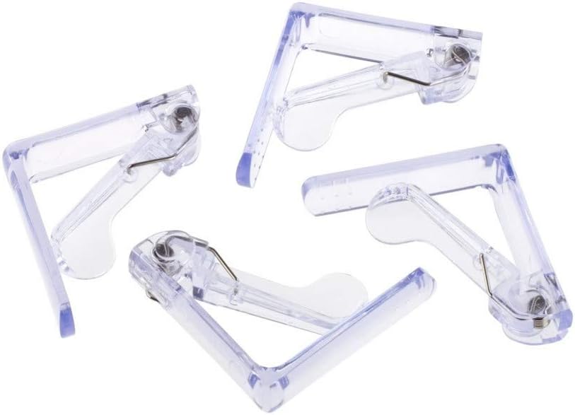 Chef Aid Table Cloth Clips Pack of 4 White Plastic Spring Loaded