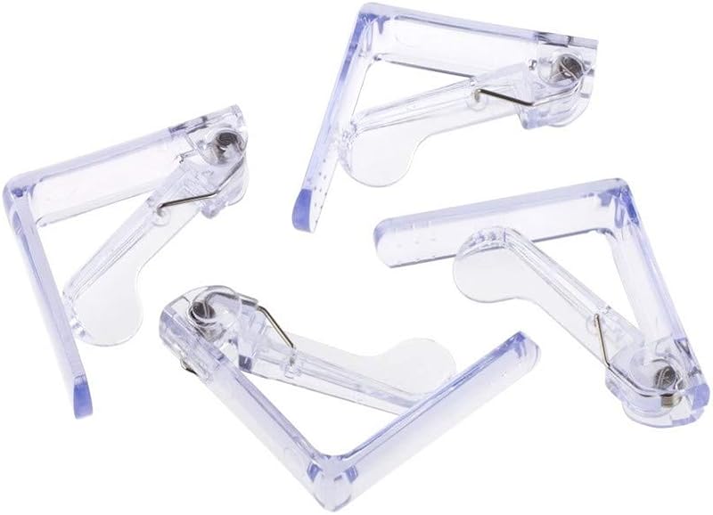 Chef Aid Table Cloth Clips Pack of 4 White Plastic Spring Loaded