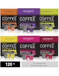 Bestpresso Coffee for Nespresso Original Machine 120 pods Certified Genuine Espresso Variety Pack, Pods Compatible with Nespresso Original