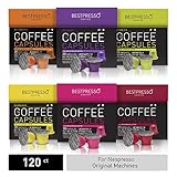 Bestpresso Coffee for Nespresso Original Machine 120 pods Certified Genuine Espresso Variety Pack, Pods Compatible with Nespresso Original