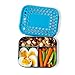 LunchBots Trio Stainless Steel Food Container - Three Section Design Perfect for Healthy Snacks, Sides, or Finger Foods On the Go - Eco-Friendly, Dishwasher Safe and BPA-Free - Aqua Dots